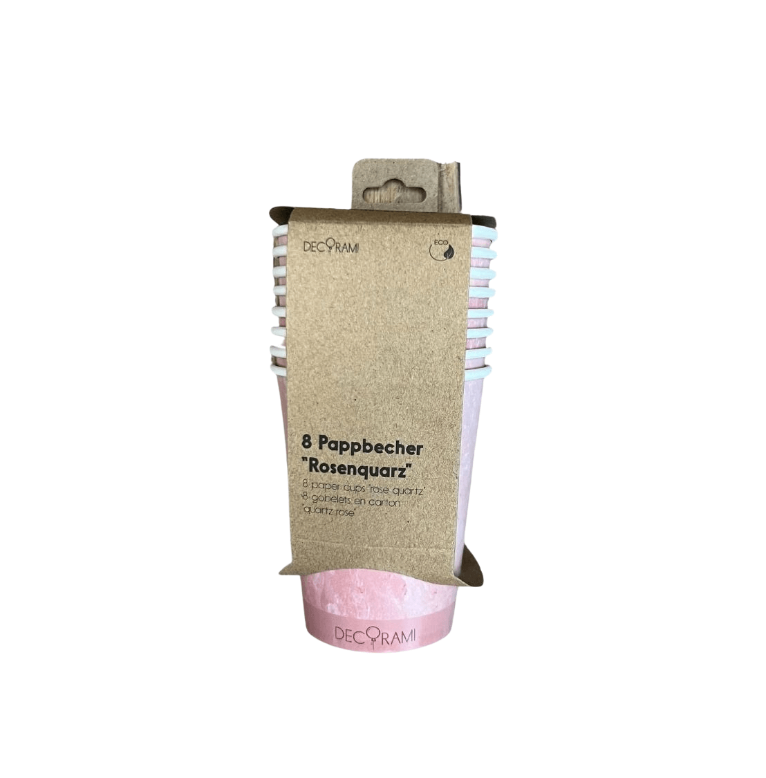 Pappbecher Rosenquarz 8 Stk.