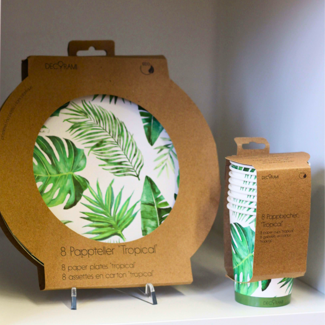 Pappbecher "Tropical" 8 Stk.