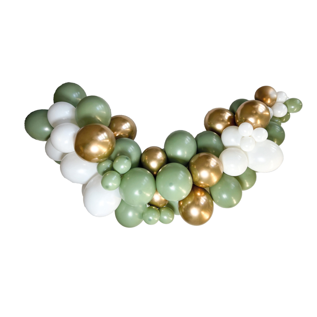 Ballongirlanden-Kit DIY Eukalyptus-Mix