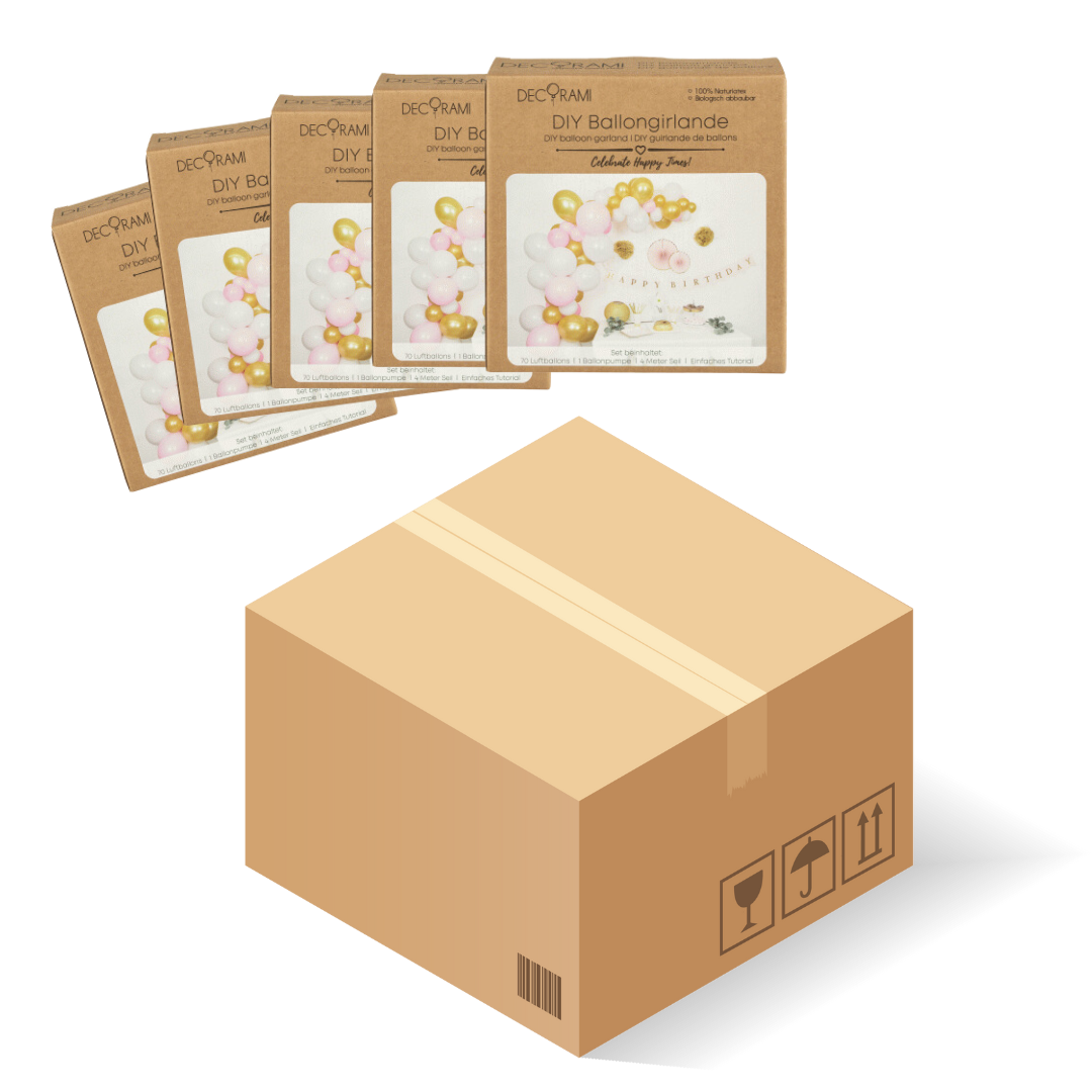 Ballongirlanden-Kit DIY Gold-Rosa