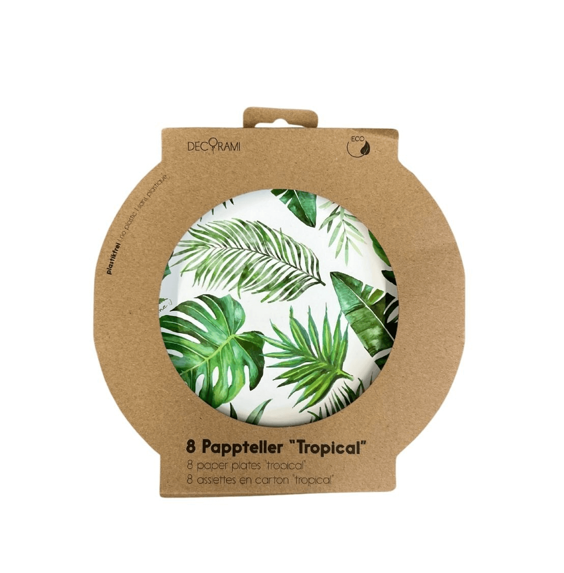 Pappteller "Tropical" 8+1 Stk.