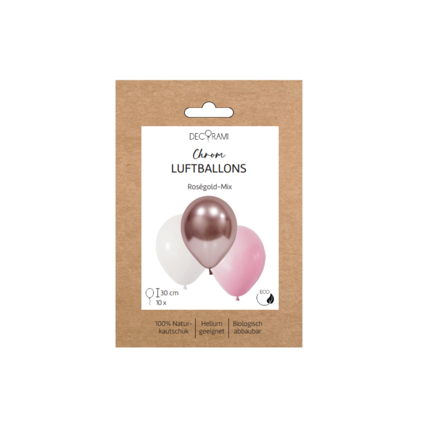 Luftballon-Set Chrom-Mix Roségold 10 Stk.