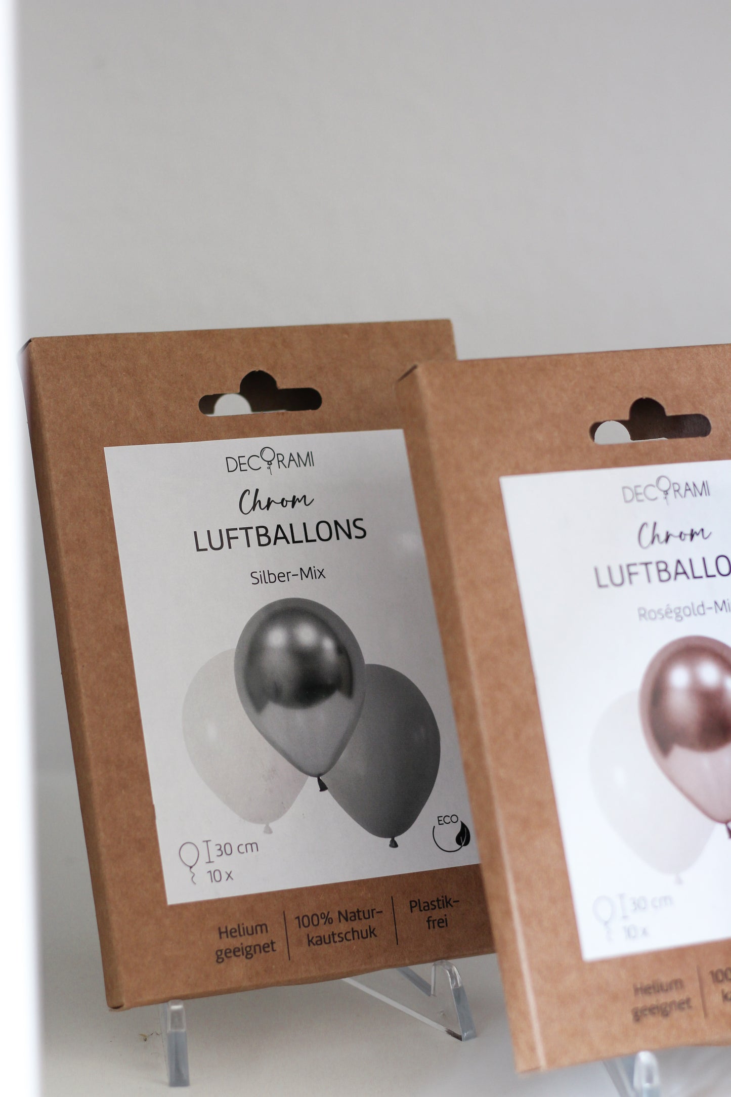 Luftballon-Set Chrom-Mix Silber 10 Stk.