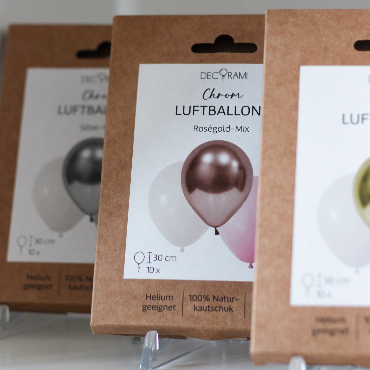 Luftballon-Set Chrom-Mix Roségold 10 Stk.