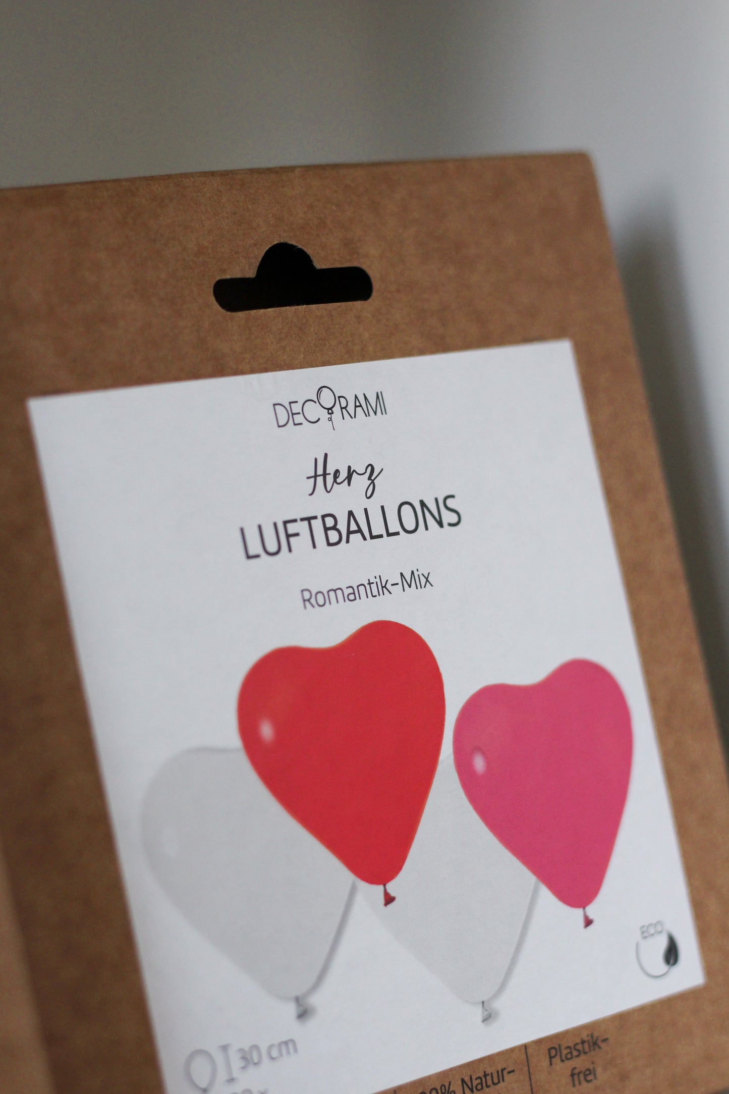 Herzballon-Set Deluxe 4 Farben 20 Stk.