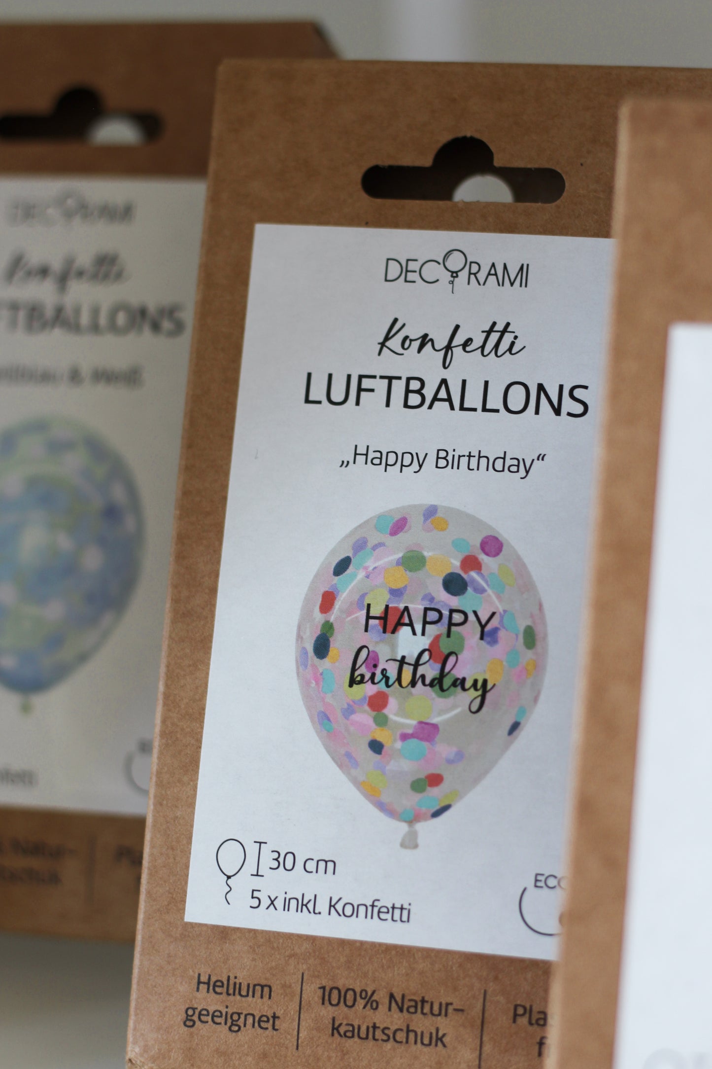 Luftballon-Set Konfetti Mix Bunt "Happy Birthday" 5 Stk. *neu*