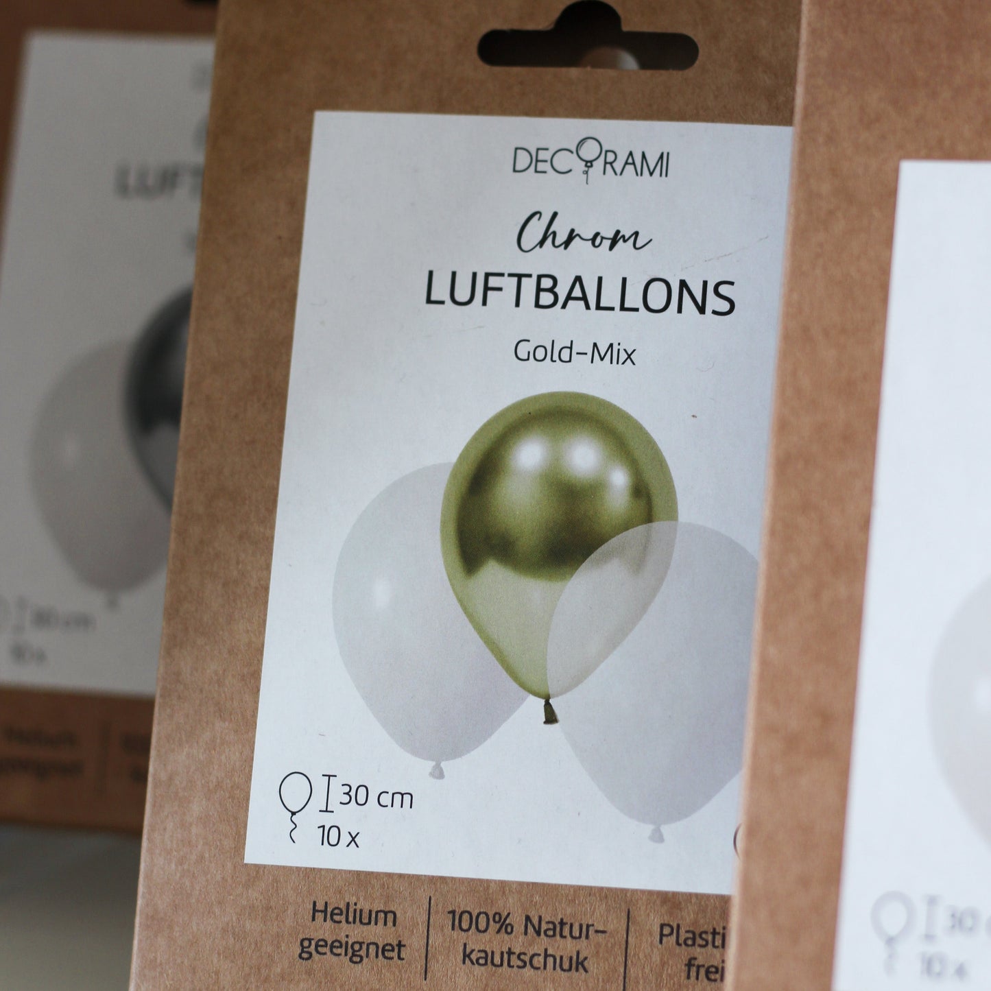 Luftballon-Set Chrom-Mix Gold 10 Stk.