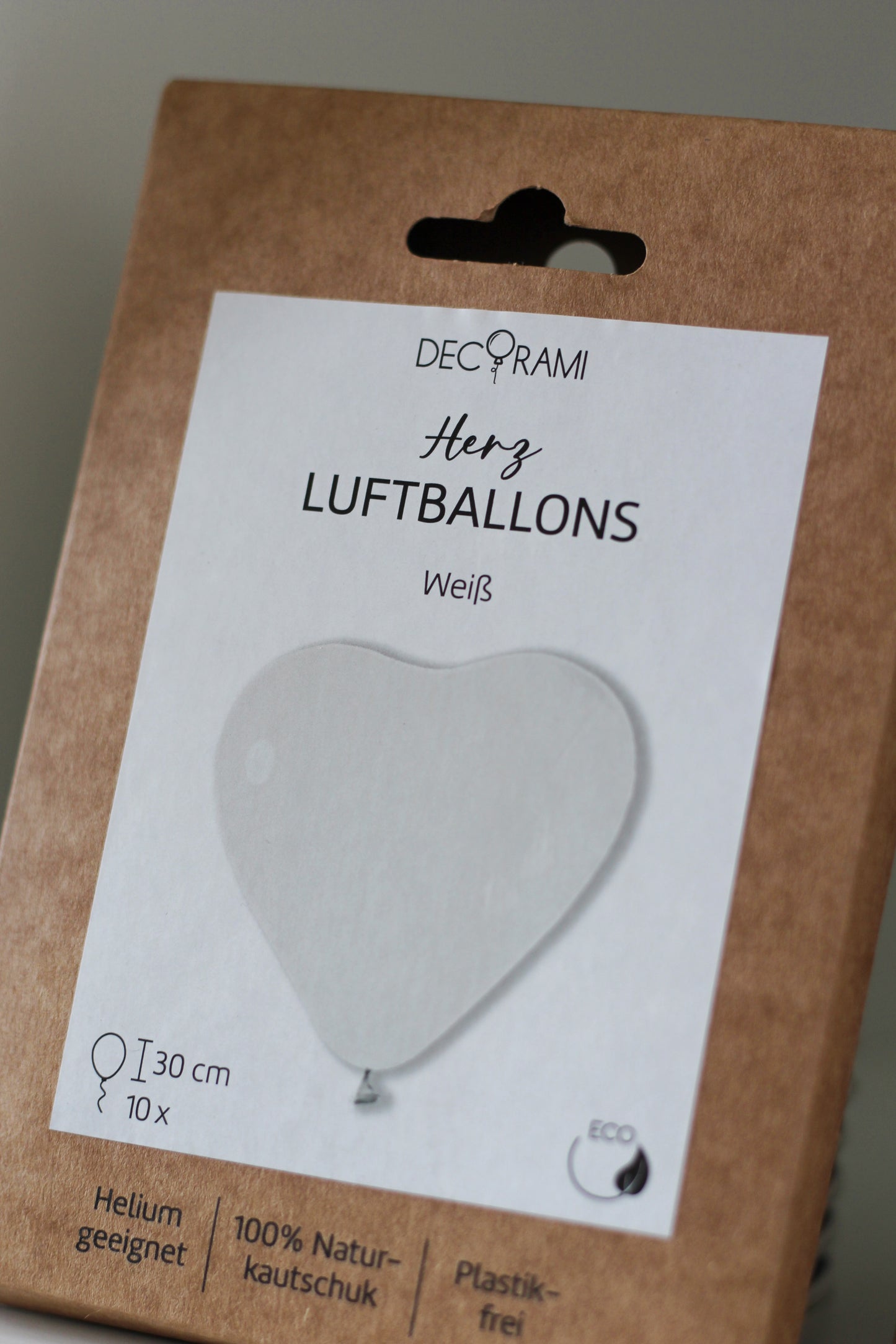 Herzballon-Set Weiß 10 Stk.