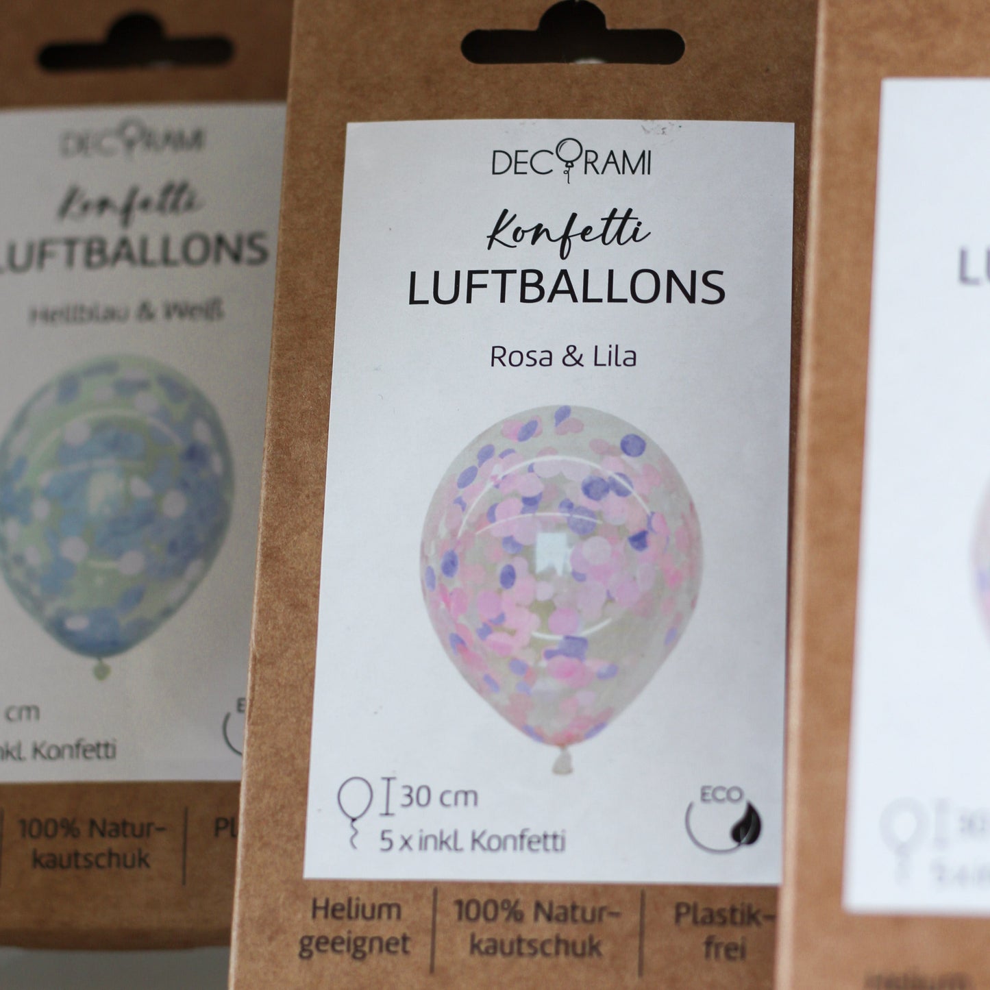 Luftballon-Set Konfetti Rosa/Lila 5 Stk.