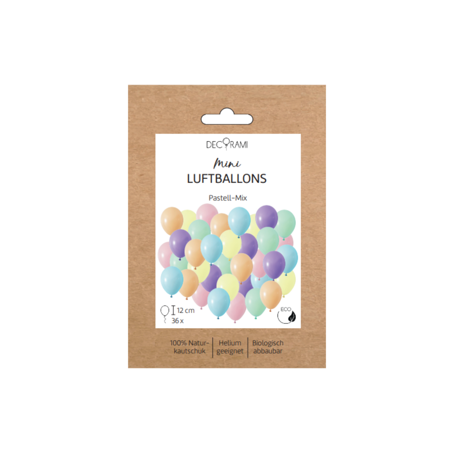 Mini-Luftballons Pastell-Mix 36 Stk.