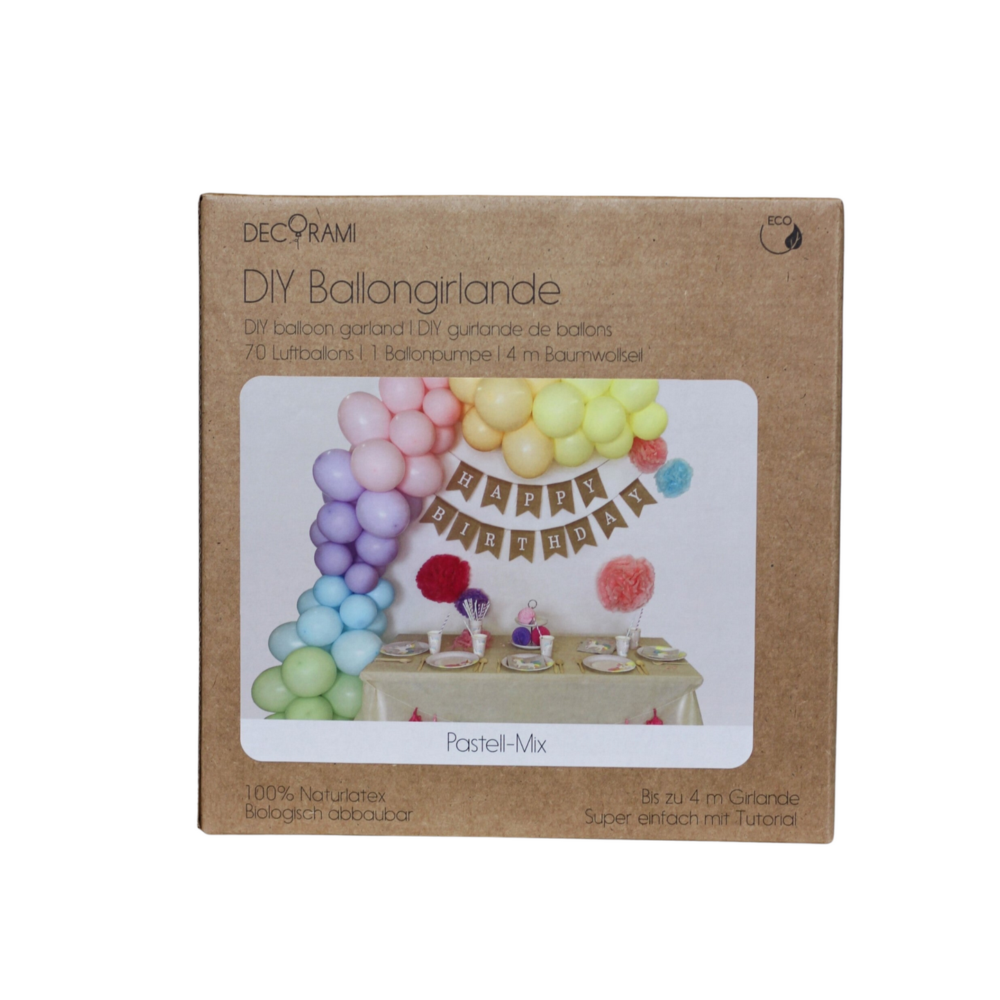 Ballongirlanden-Kit DIY Pastellfarben