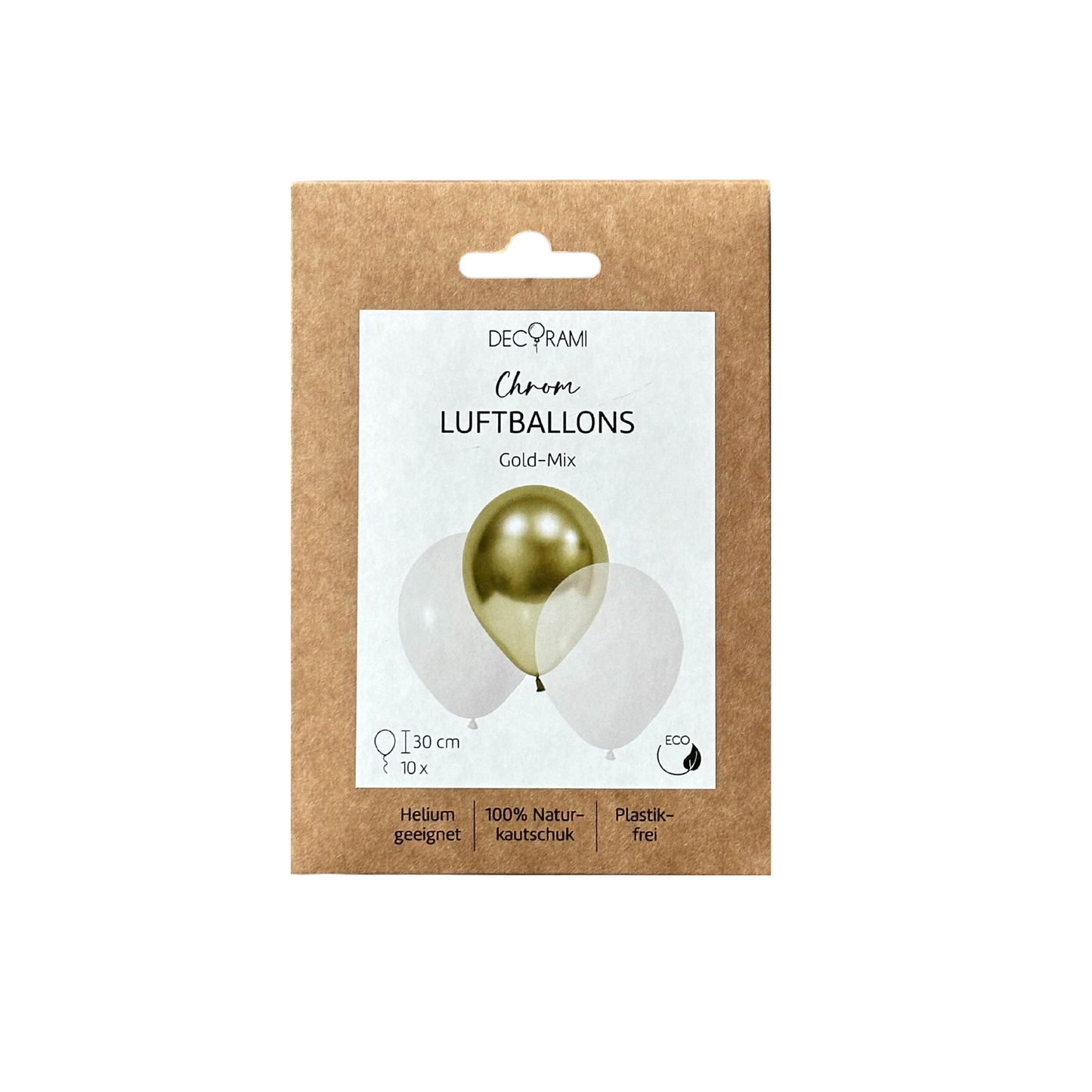 Luftballon-Set Chrom-Mix Gold 10 Stk.