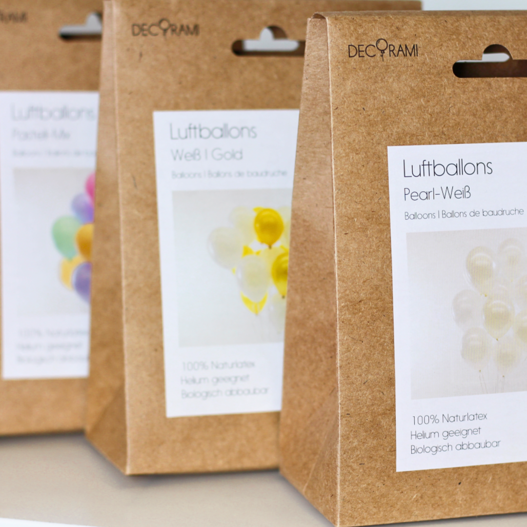 Luftballon-Set Weiß-Gold 20 Stk.