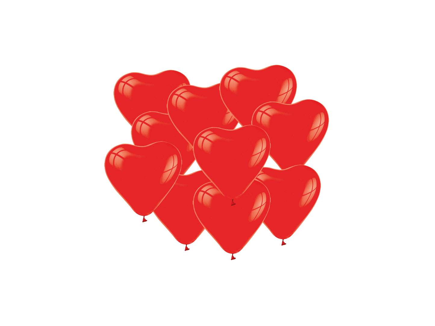 Herzballon-Set Rot 10 Stk.