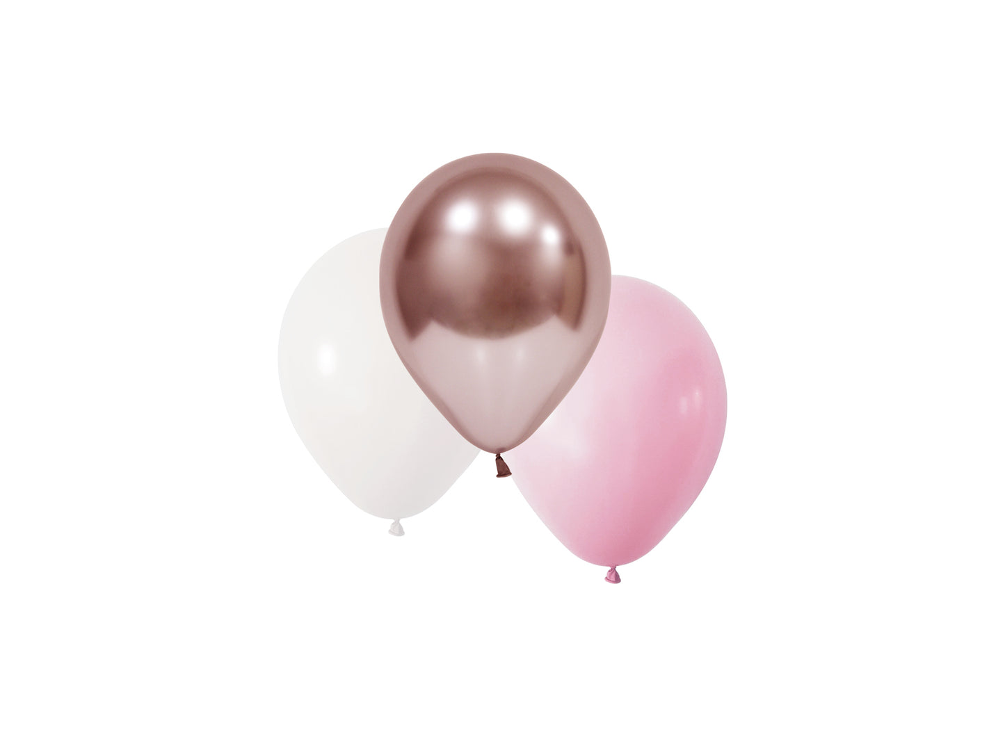 Luftballon-Set Chrom-Mix Roségold 10 Stk.