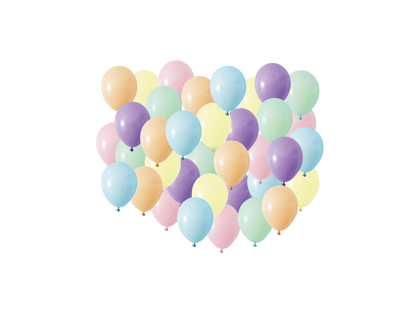Mini-Luftballons Pastell-Mix 36 Stk.