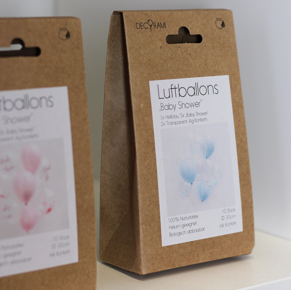 Luftballon-Set "Baby Shower" Blau 10 Stk.