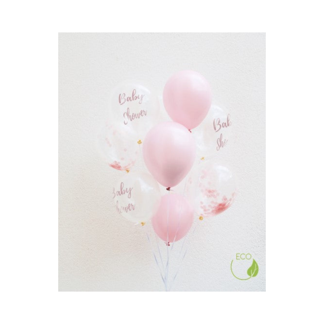 Luftballon-Set "Baby Shower" Rosa 10 Stk.