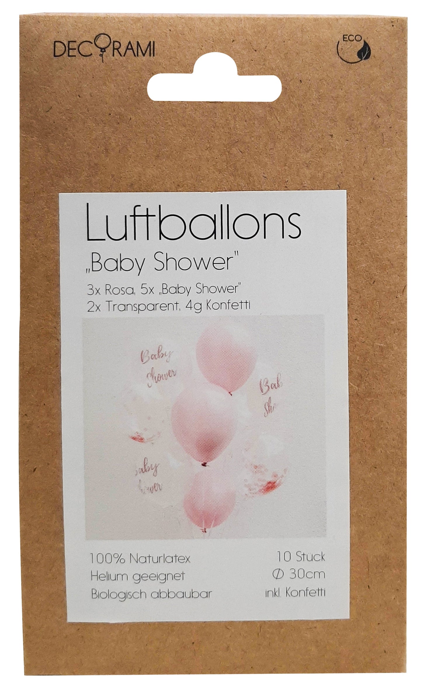 Luftballon-Set "Baby Shower" Rosa 10 Stk.