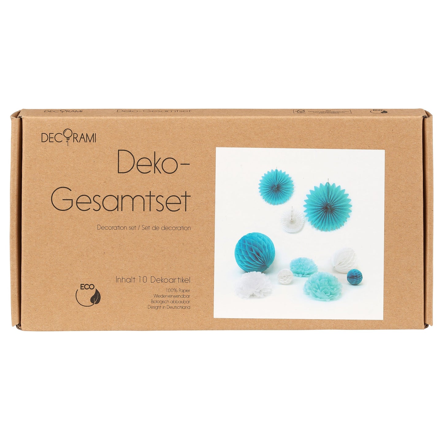 Deko-Gesamtset Blau-Weiß 10-tlg.