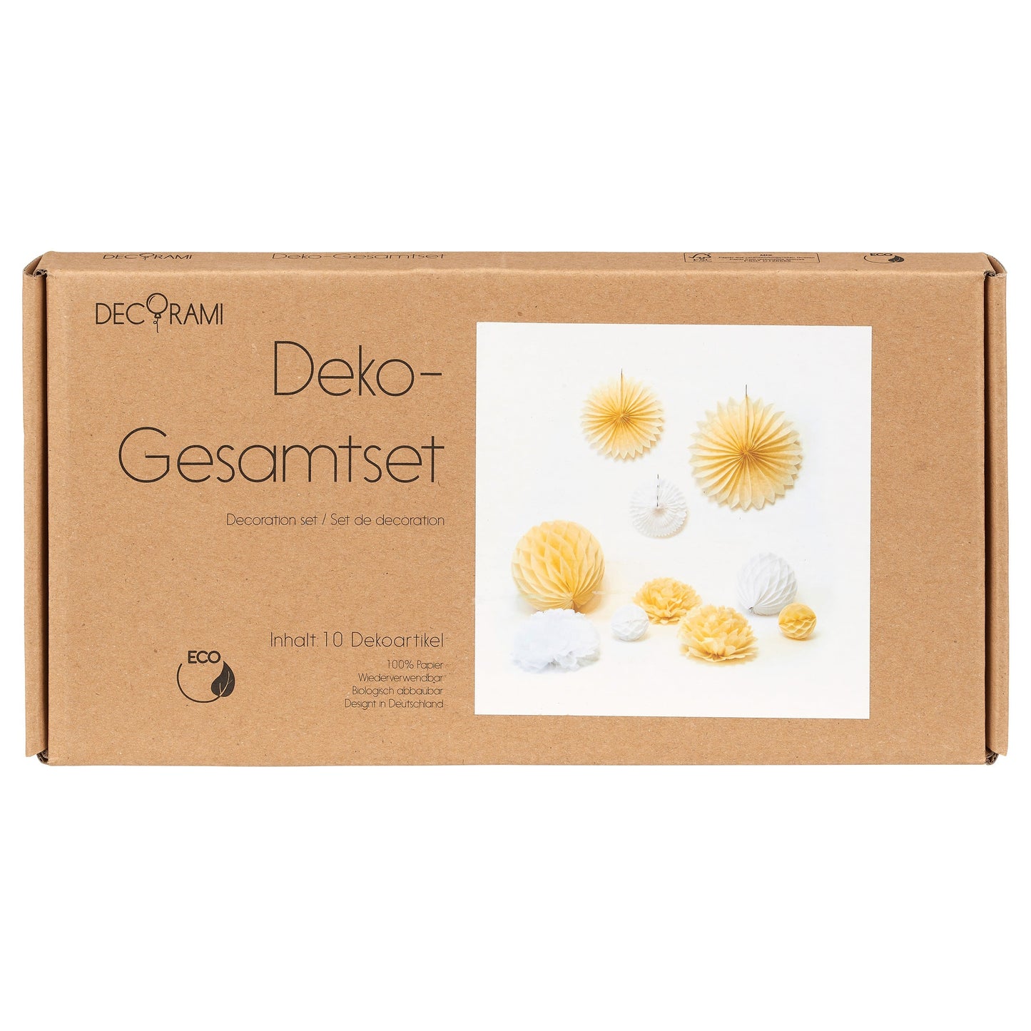 Deko-Gesamtset Creme-Weiß 10-tlg.
