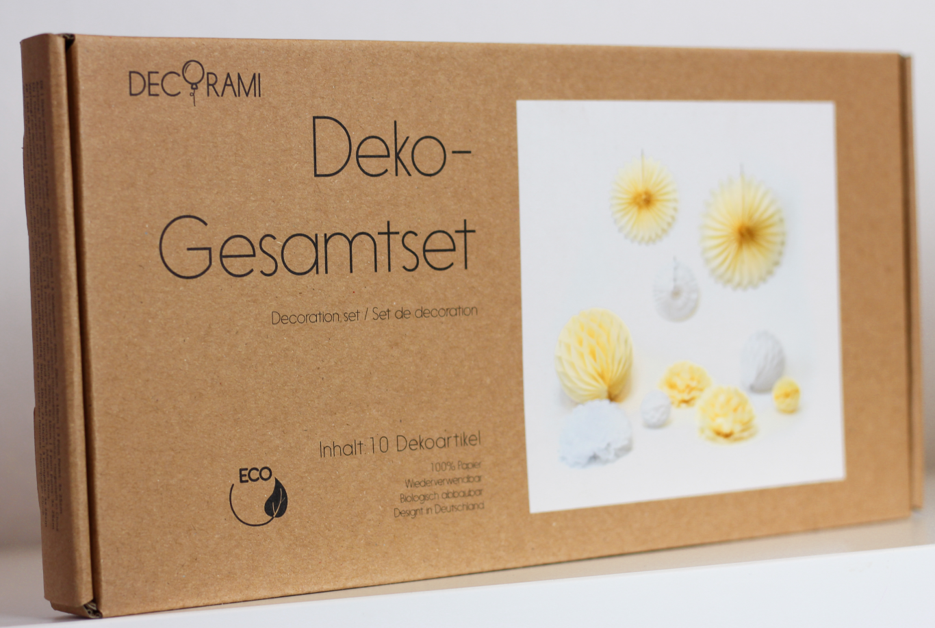 Deko-Gesamtset Creme-Weiß 10-tlg.