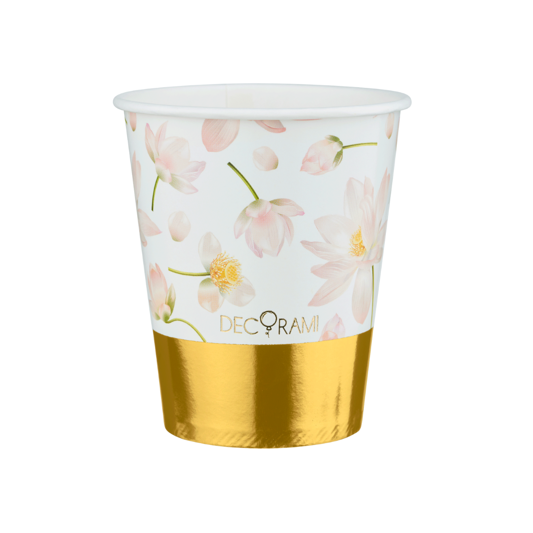 Pappbecher "Beautiful Blüten" 230ml 6 Stk.