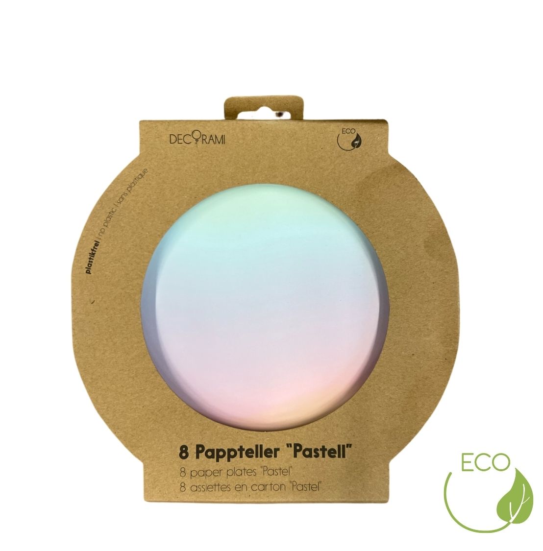 Pappteller "Pastell" 8+1 Stk.