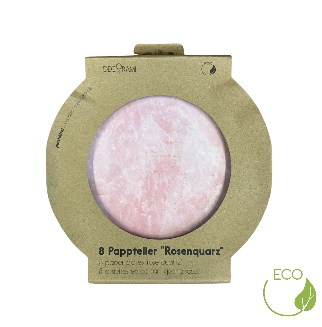 Pappteller "Rosenquarz" 8+1 Stk.