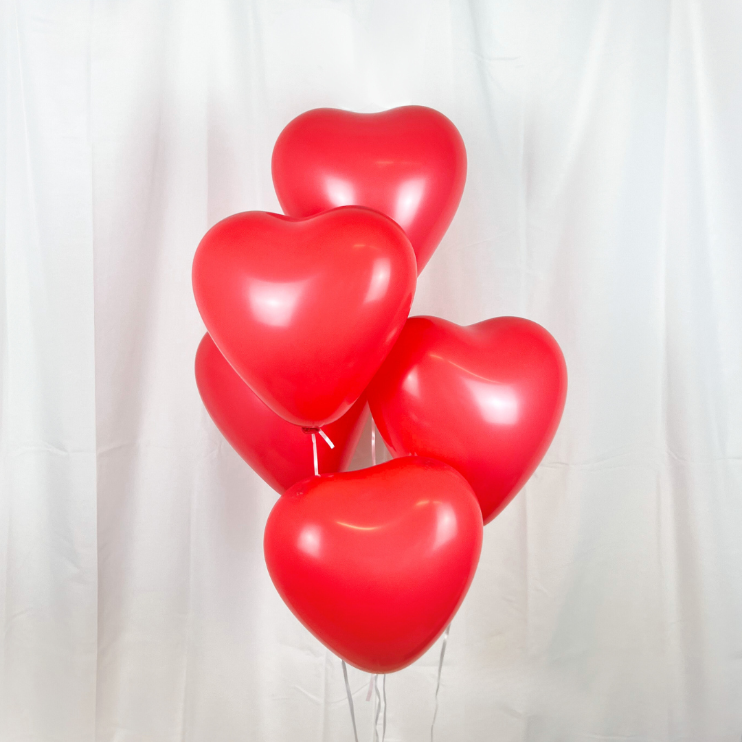 Herzballon-Set Rot 10 Stk.
