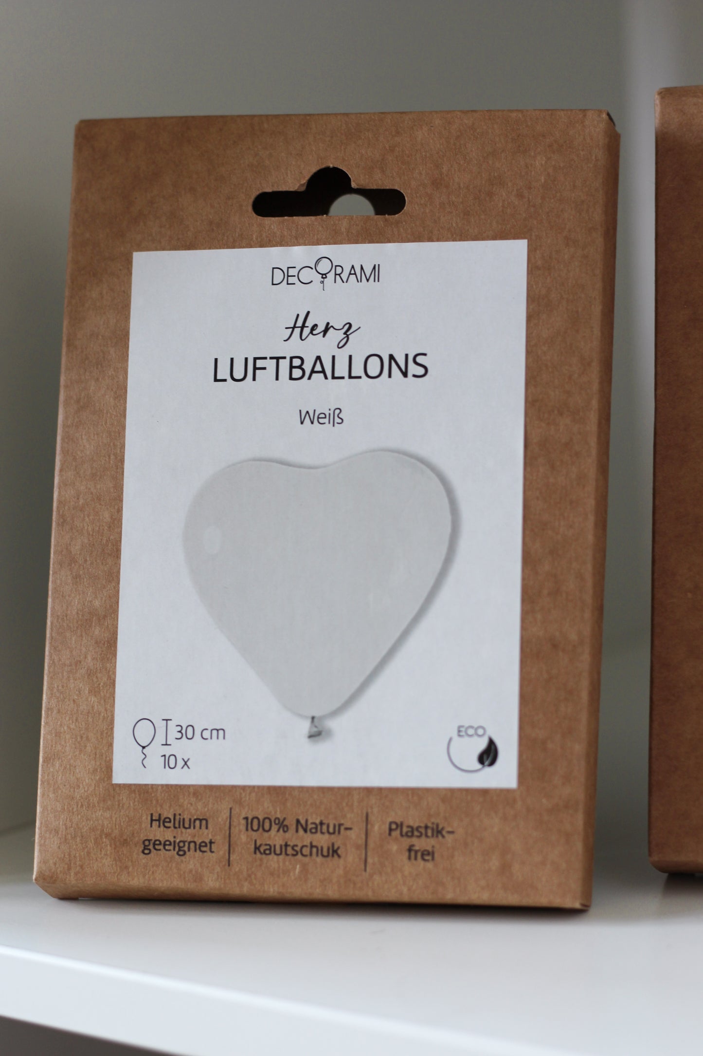 Herzballon-Set Weiß 10 Stk.