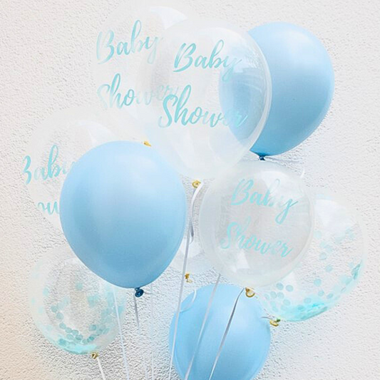 Luftballon-Set "Baby Shower" Blau 10 Stk.