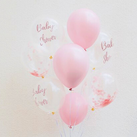 Luftballon-Set "Baby Shower" Rosa 10 Stk.