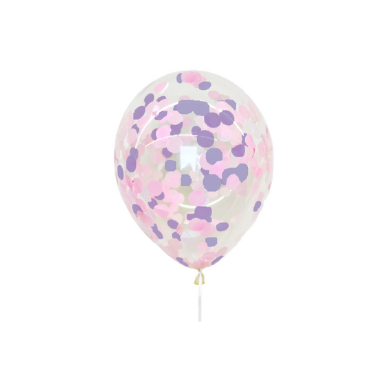 Luftballon-Set Konfetti Rosa/Lila 5 Stk.