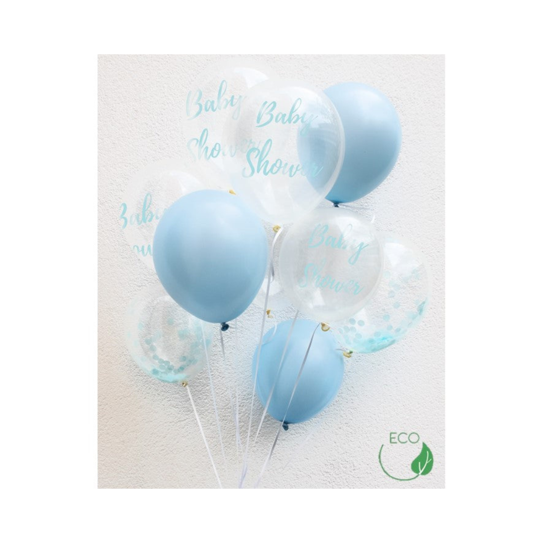 Luftballon-Set "Baby Shower" Blau 10 Stk.