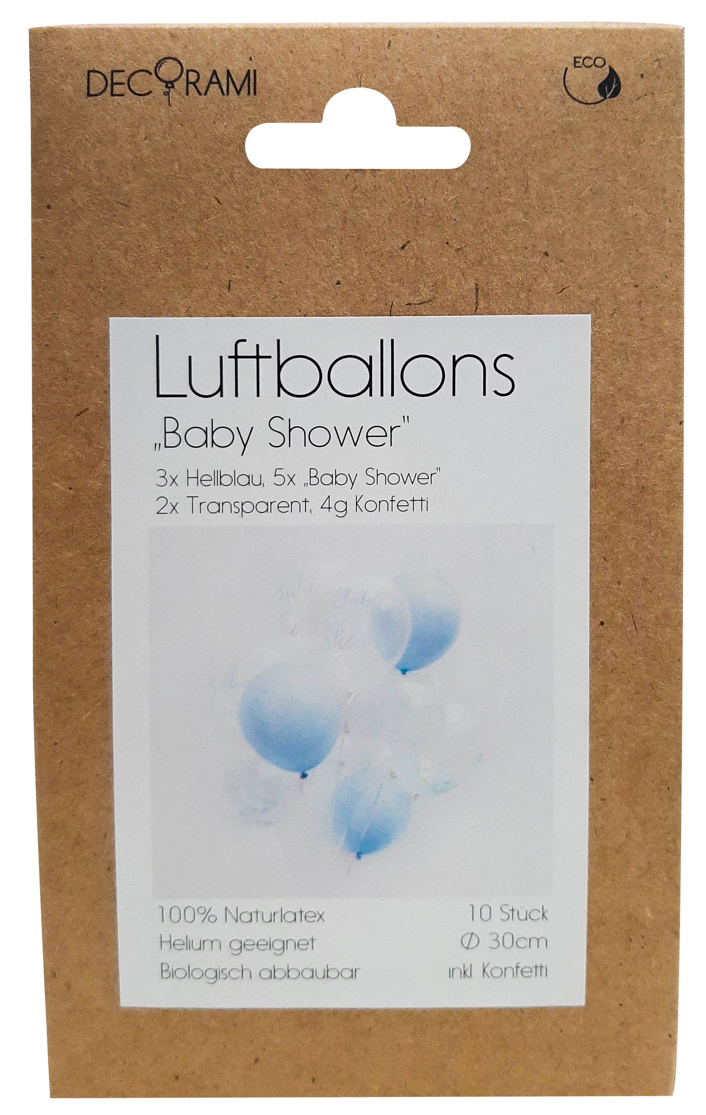 Luftballon-Set "Baby Shower" Blau 10 Stk.