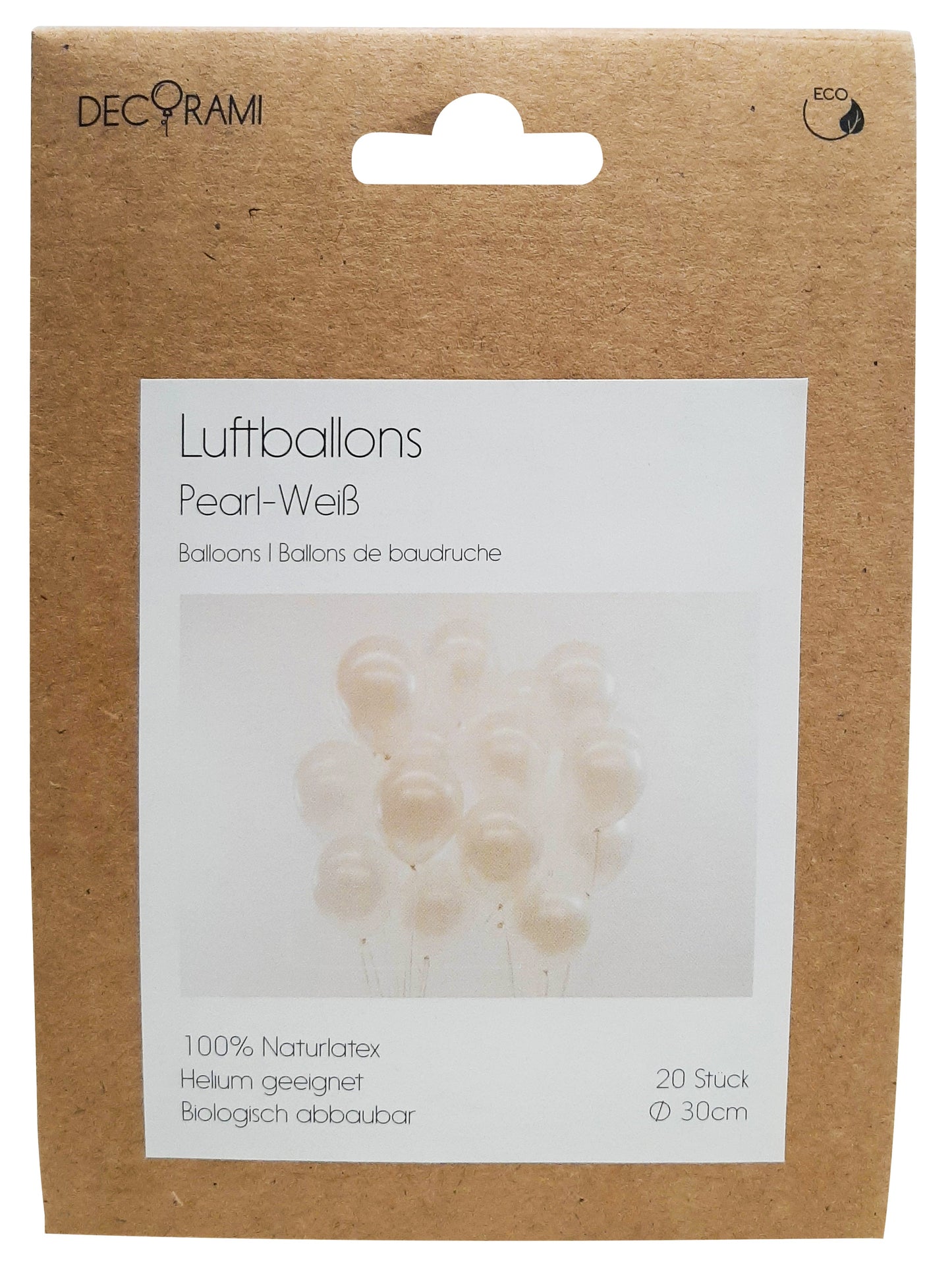 Luftballon-Set Pearl Weiß 20 Stk.