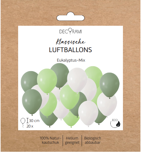 Luftballon-Set Eukalyptus 20 Stk.