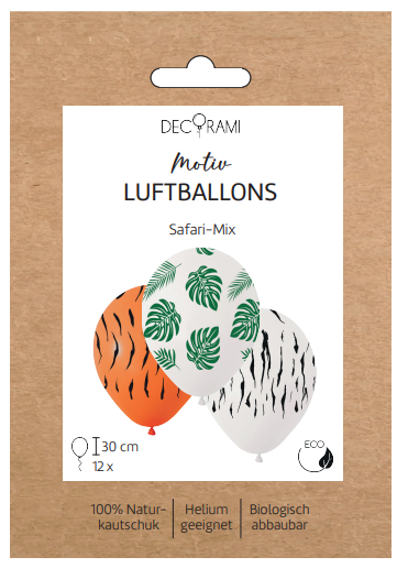 Luftballon-Set Safari 12 Stk.